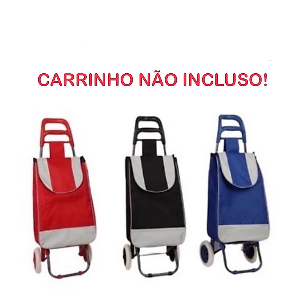 Bolsa para Carrinho de Feira Estampas Lisas com Fechamento em Cordão