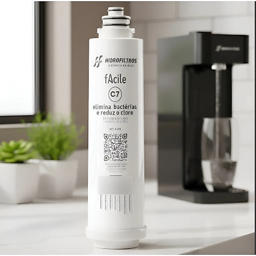 Refil filtro Água Elimina Bactérias C7 Facile Hidrofiltros
