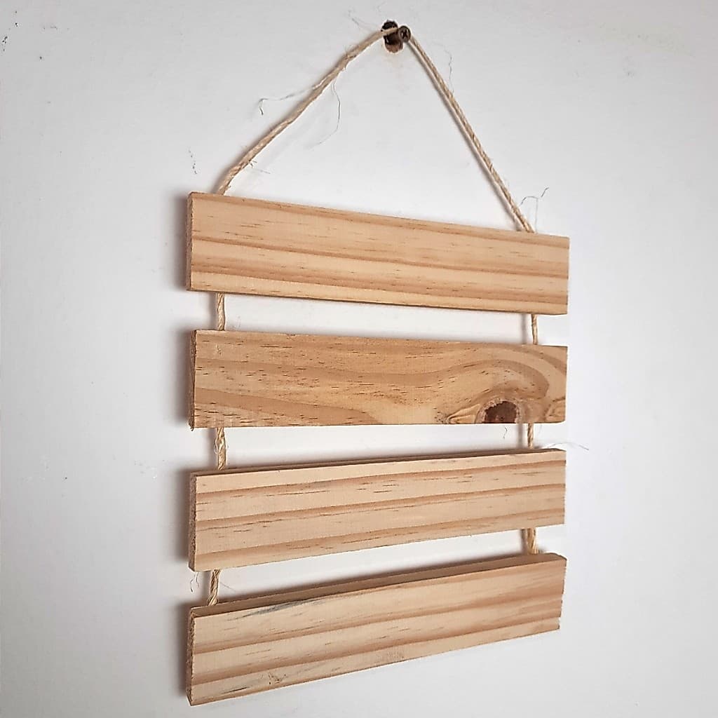 Placa Decorativa De Pendurar Para Jardim 20x20cm Madeira Cru Diy Quadro Artesanal