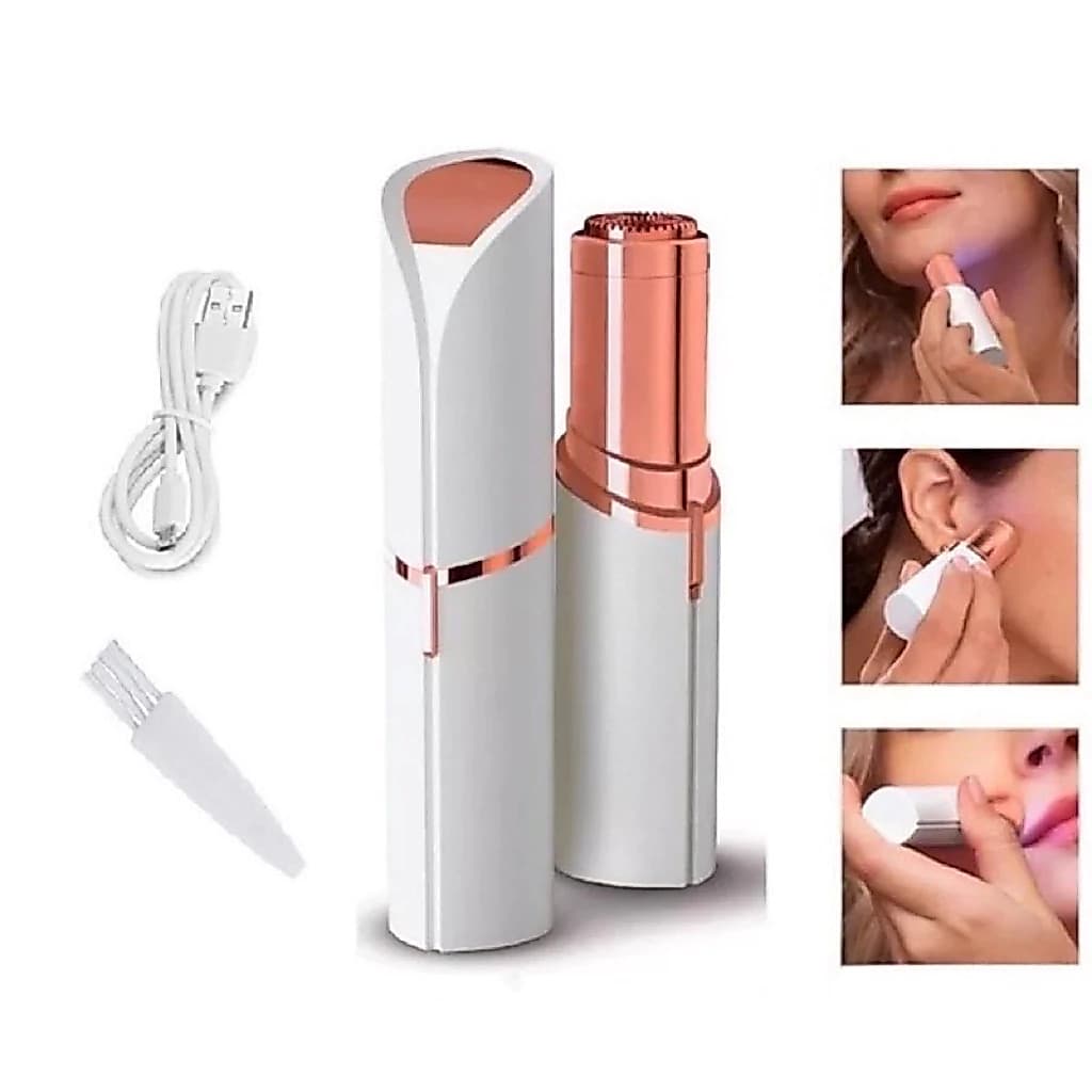 Depilador Batom Portátil Facial Buço Rosto Aparador Pelos USB