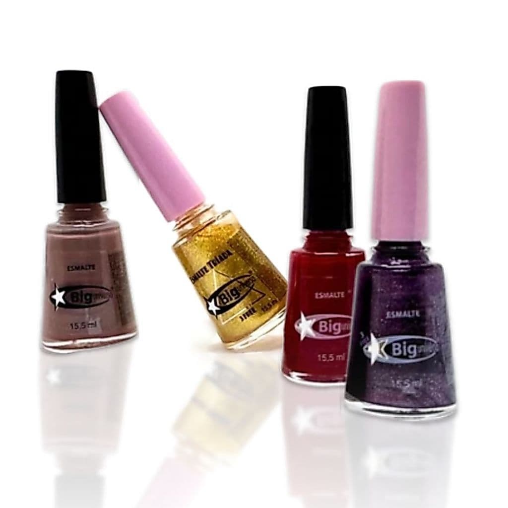 Kit 4 Esmaltes Com Glitter e Cremosos Big Universo 2025 Cores Especiais 15,5ml