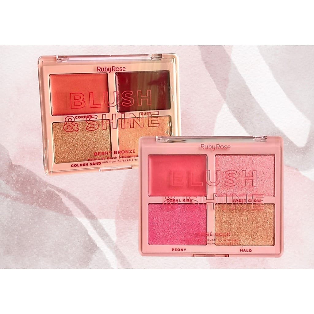 Lançamento Blush e Shine Paleta de Blush e Iluminador Linha Rosa da Ruby Rose