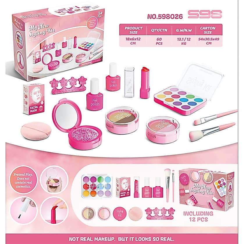 Brinquedos De Maquiagem Infantil Para Meninas , Conjuntos Não São Manchados , Presente De Brinquedo , Interação Pai-Filh