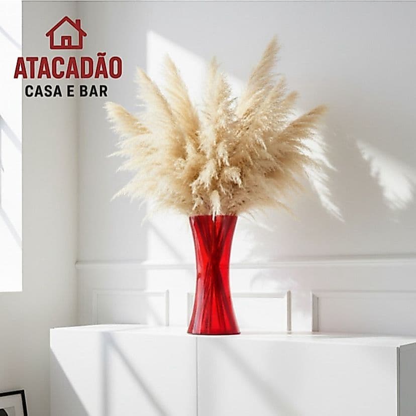 Vaso Remulo Cor Vermelho 30cm