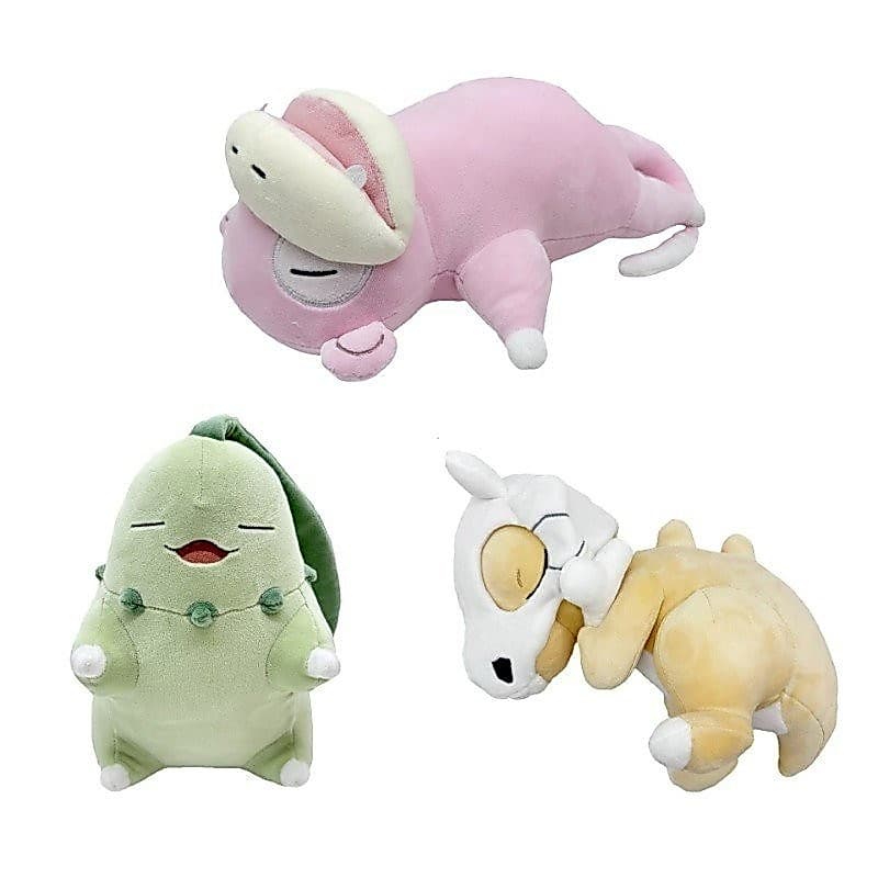 JAMXUN 2025 Pokémon Sleep Cubone Lucario Vaporeon Charmand Chikorita Slowpoke Sylveon Brinquedo de Pelúcia Boneca de Ani
