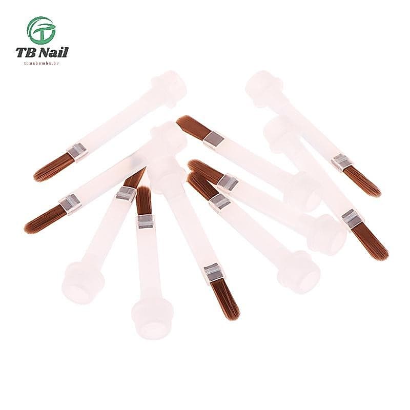 TB-Nail 5/10/20Pcs Escova De Esmalte Descartável Para Garrafa De 15ml Substituição Aplicadores De Pincel Arte Em Unhas D
