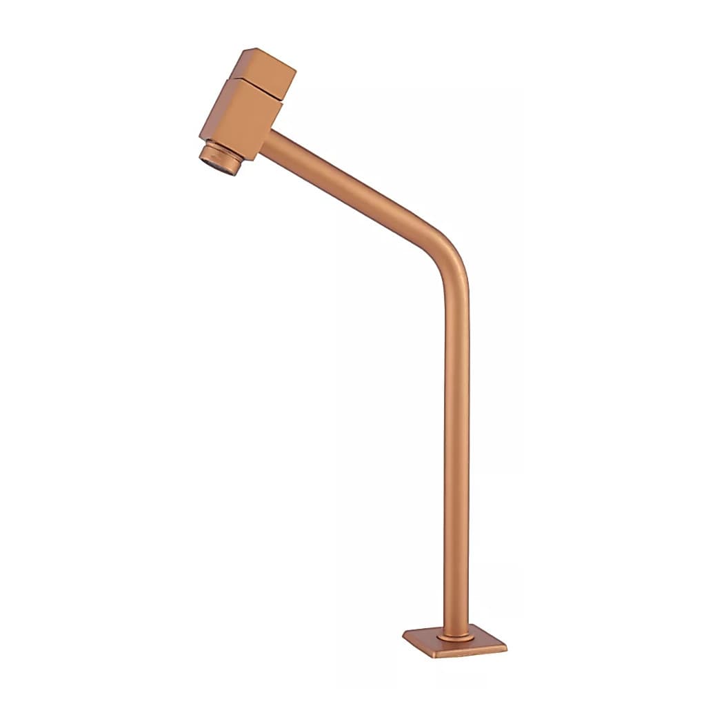 Torneira Link Lavatório Quadrada Alta Banheiro  Inox Rosé
