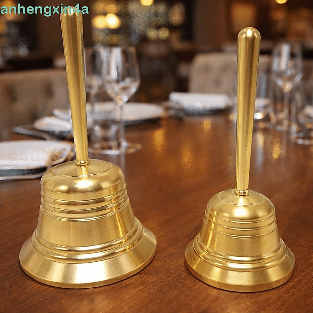 ANHENGXIN Sino De Mão , Com Clapper Som Nítido Chamada De Latão Sólido , Ornamentos De Mesa De Polimento