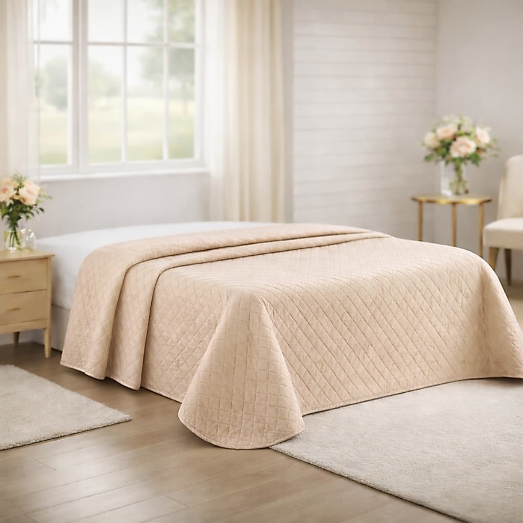 Colcha Cobre Leito Matelado para Cama Box Solteiro Casal Padrão Queen Size Várias Cores Envio Rápido Oferta Relâmpago