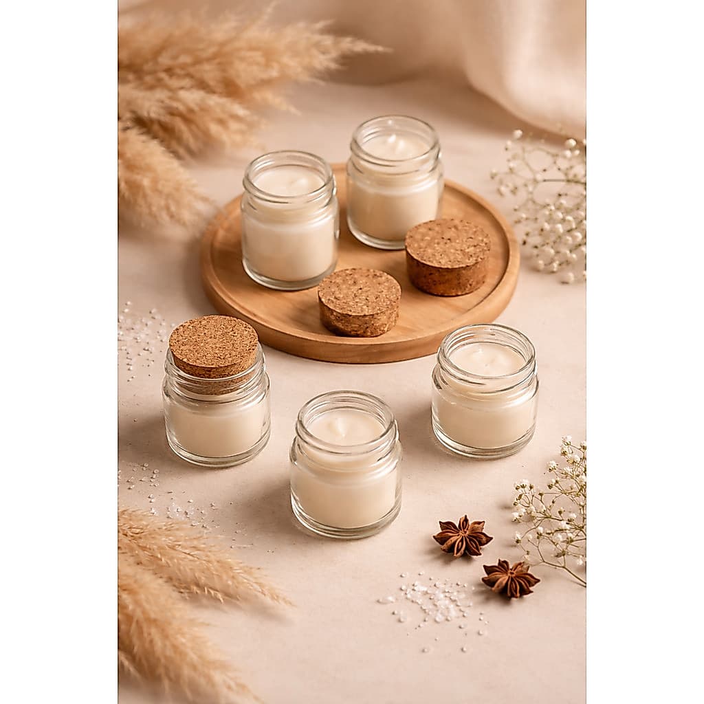 Kit Mini Velas Prontas para Lembrancinhas de batizado Casamento SEM Personalização Aroma Bambu
