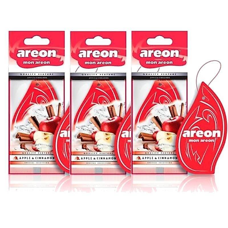 Kit 3 Aromatizante de Carro Mon Areon - Maçã e Canela