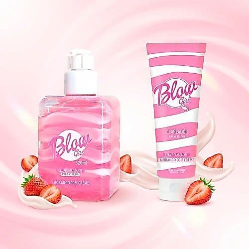Kit Clareador Axilas e Virilha + Hidratante Morango + Creme Blow Girl Combo Pele de Seda