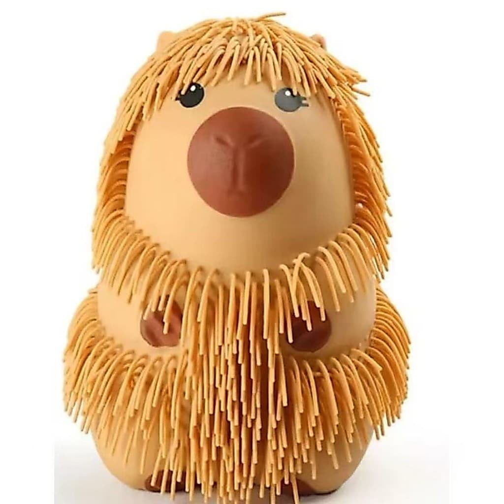 Brinquedo de borracha macia e elástica com pelo de capivara popular - Alivia o estresse