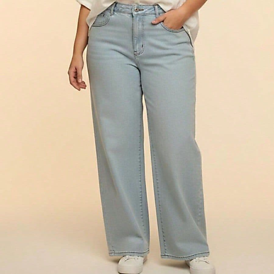 wide leg plus size lisa jeans