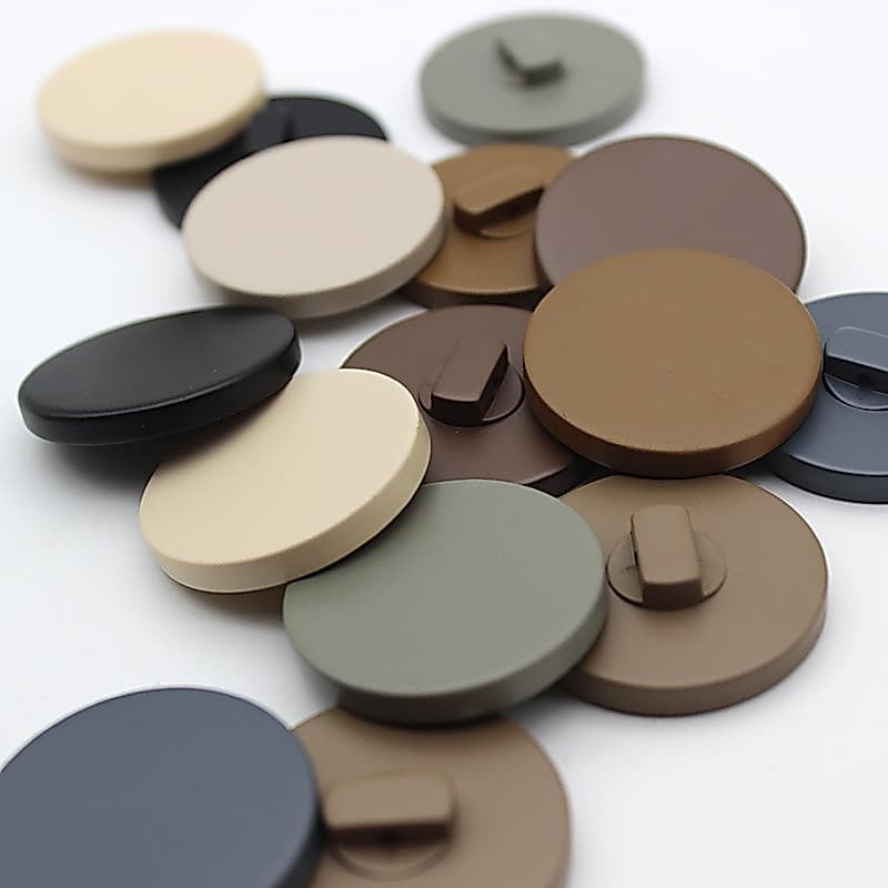 FCXDG 10pcs Moda Botões De Lã Simples Resina Decorativa Acessórios De Costura Preto Redondo 30mm Grandes Para Roupas