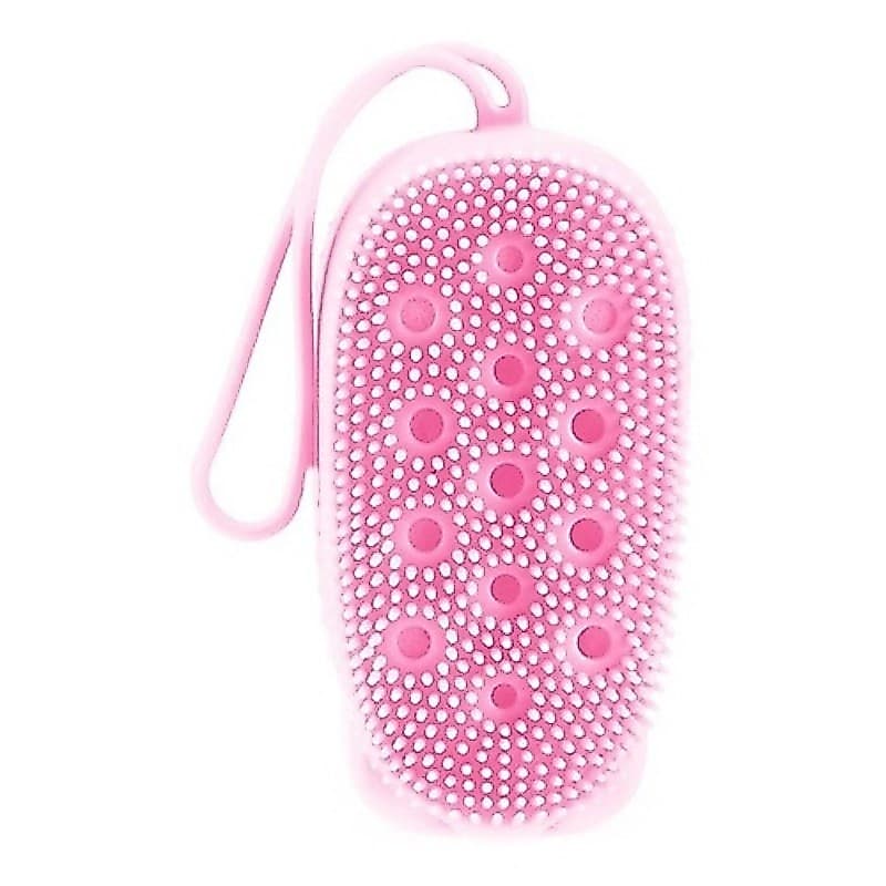 Esponja Bucha Silicone Exfoliante Porta Sabonete - Compacta e Durável para Banho em Casa ou Viagens