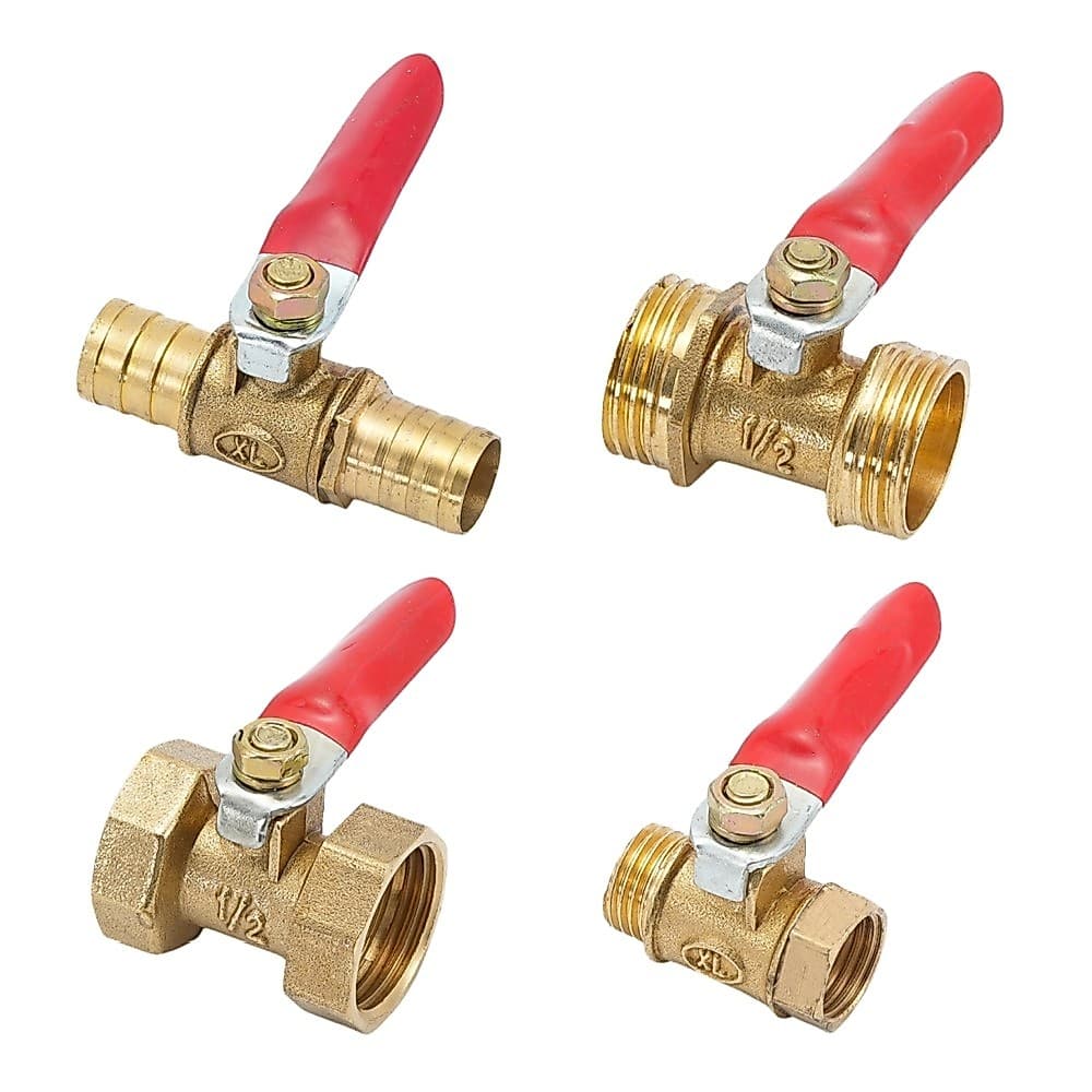 Válvula De Esfera De Latão 1/4 3/8 , Tubo Com Rosca Interna E Externa , Controle De Fluxo , Água , Óleo Gás , Torneira C