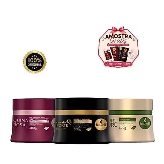 Kit Cronograma Para Cabelos Crespos Haskell 300g