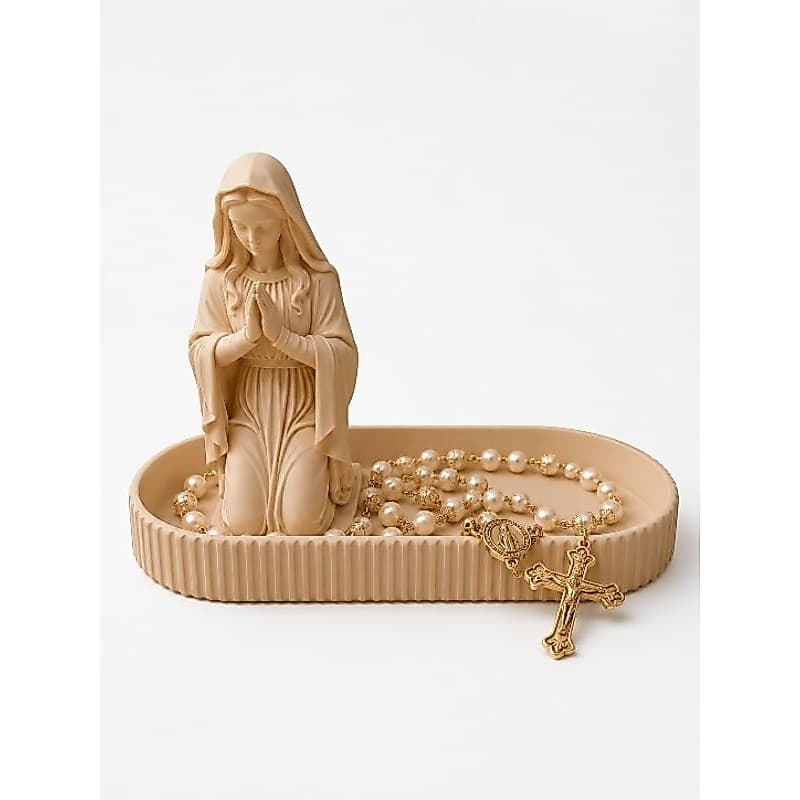 Nossa Senhora Ajoelhada Ave Maria Kit Nossa Senhora Com Porta Rosário