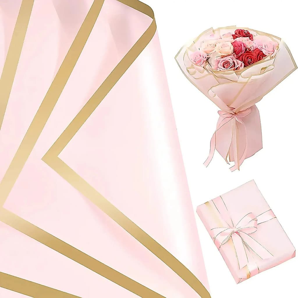 PAPEL SEDA PREMIUM PARA EMBALAGEM DE BUQUÊ - 20 FOLHAS ROSA