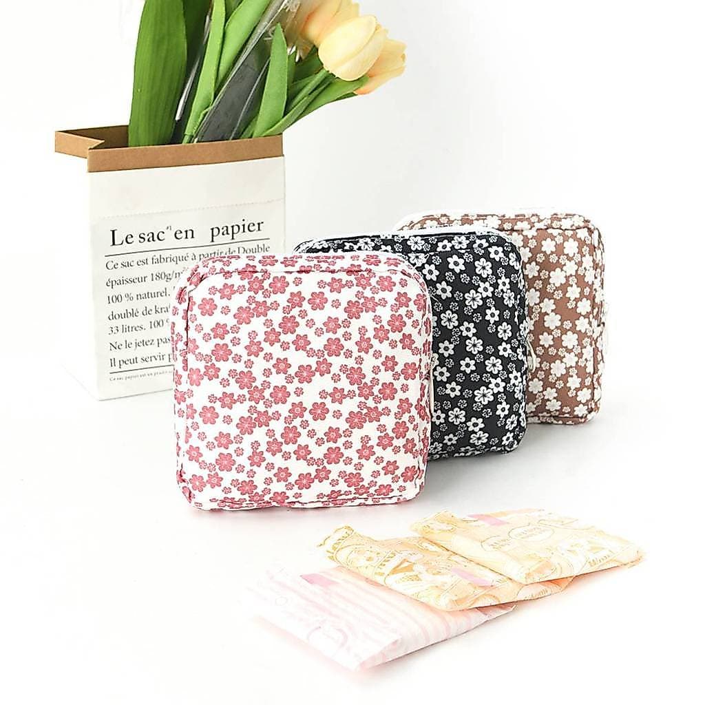 Mini portátil de grande capacidade guardanapo sanitário tia guardanapo saco de armazenamento período Menstrual almofada