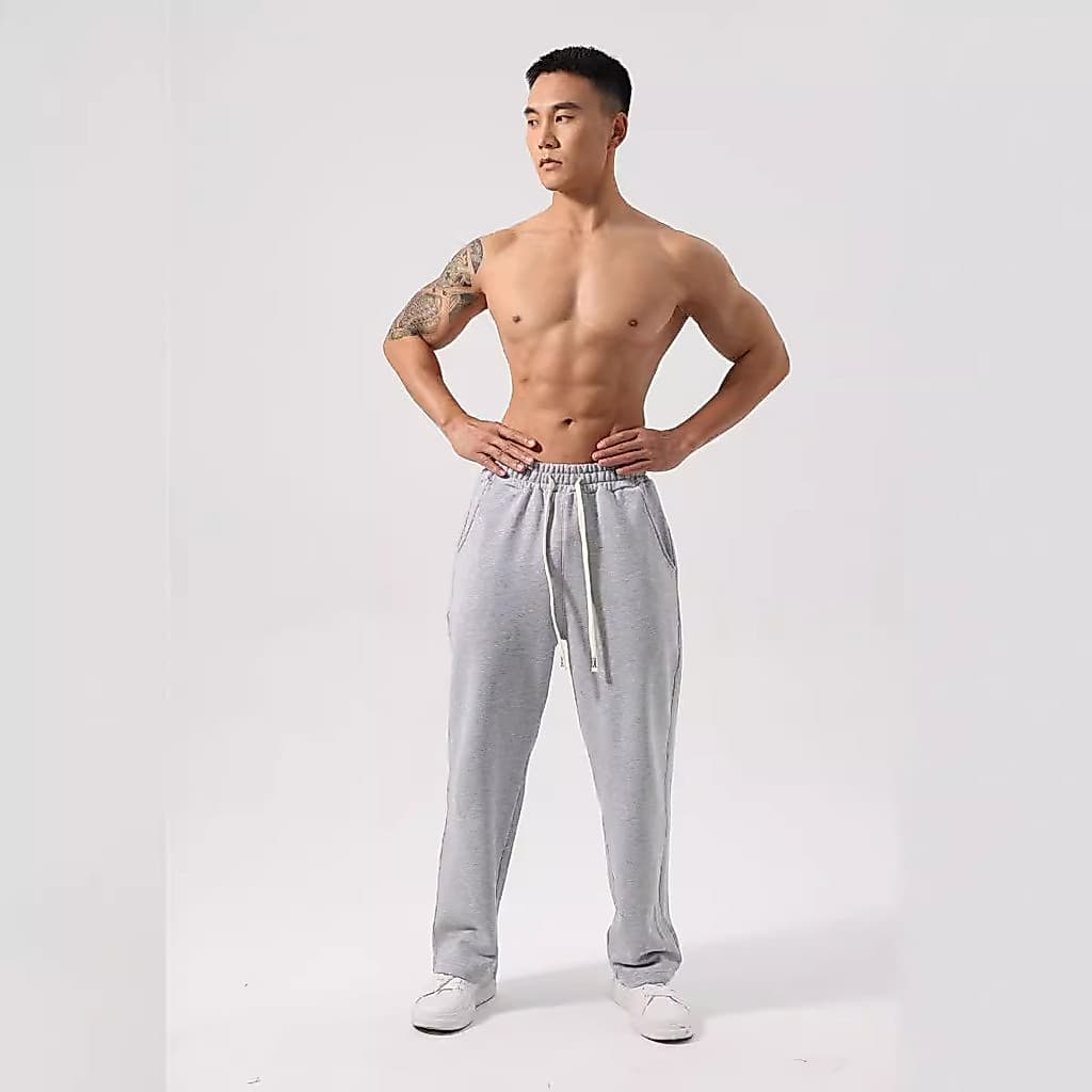 Calças esportivas casuais masculinas muito vendidas, calças de moletom casuais da moda, calças de perna larga, calças de