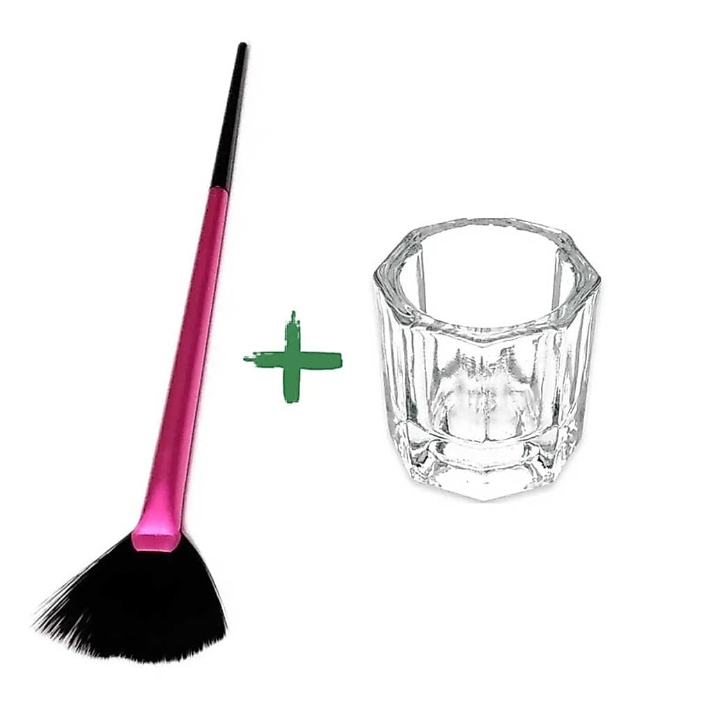 Kit Pincel Peeling nº 04 Pink Para Aplicação De Ácido E Máscara Facial + Dapen