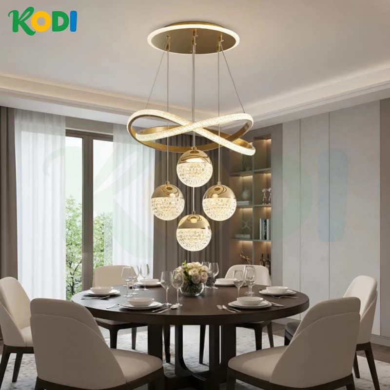 Lustre LED 110V/220V 3 Cores | Estilo Escandinavo Luxo Sala Jantar Estar -O16