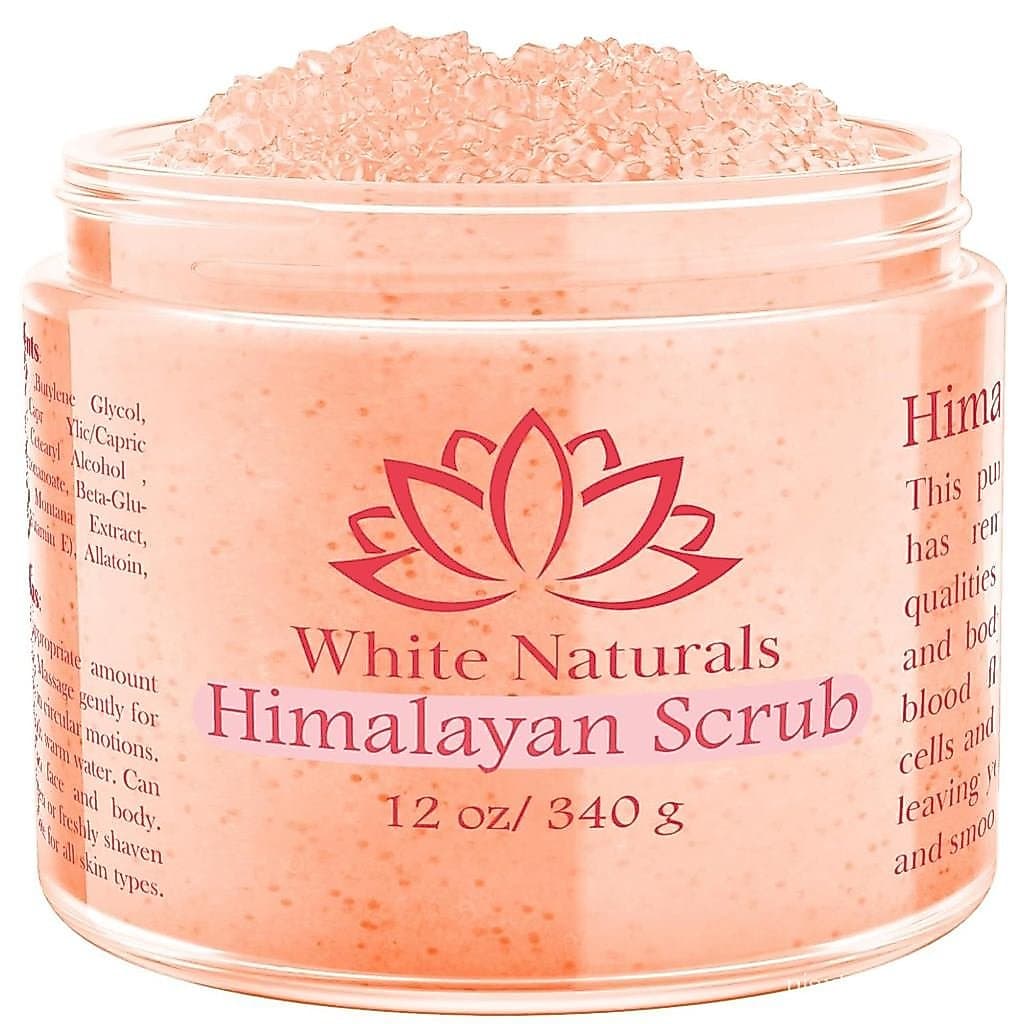 Esfoliante Corporal de Sal do Himalaia, Esfoliante Rosa para Mulheres, Esfoliante para Cuidados com a Pele Suave, Remove