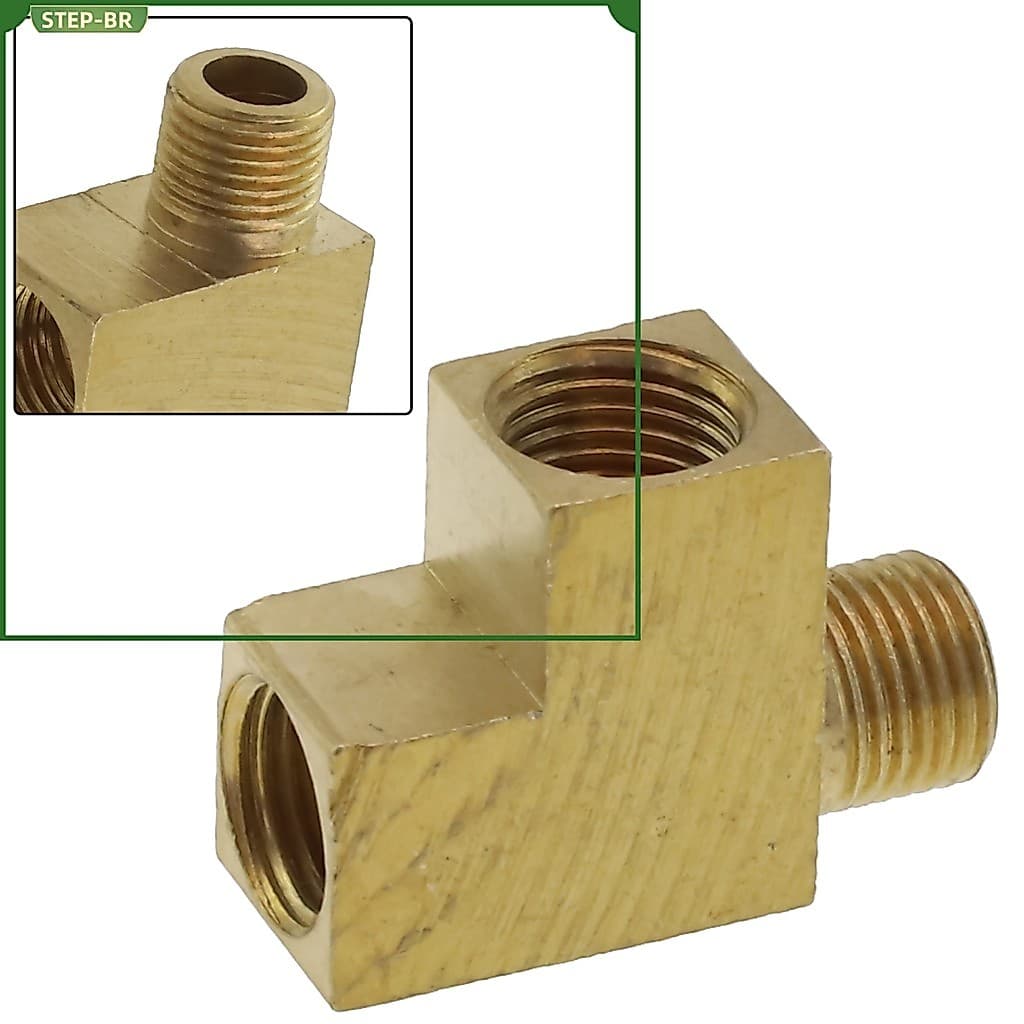 Adaptador De Ângulo M10x1 Do Distribuidor T De Latão Para Conexão Sensor De Pressão De Óleo