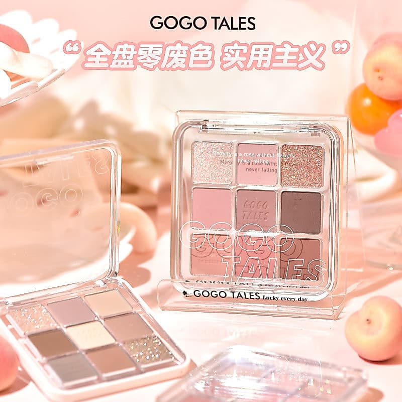 Gogotales gogotales Dance Glass Dream Diary Paleta de sombras de nove cores Blush Destaque Paleta multifuncional Sombra