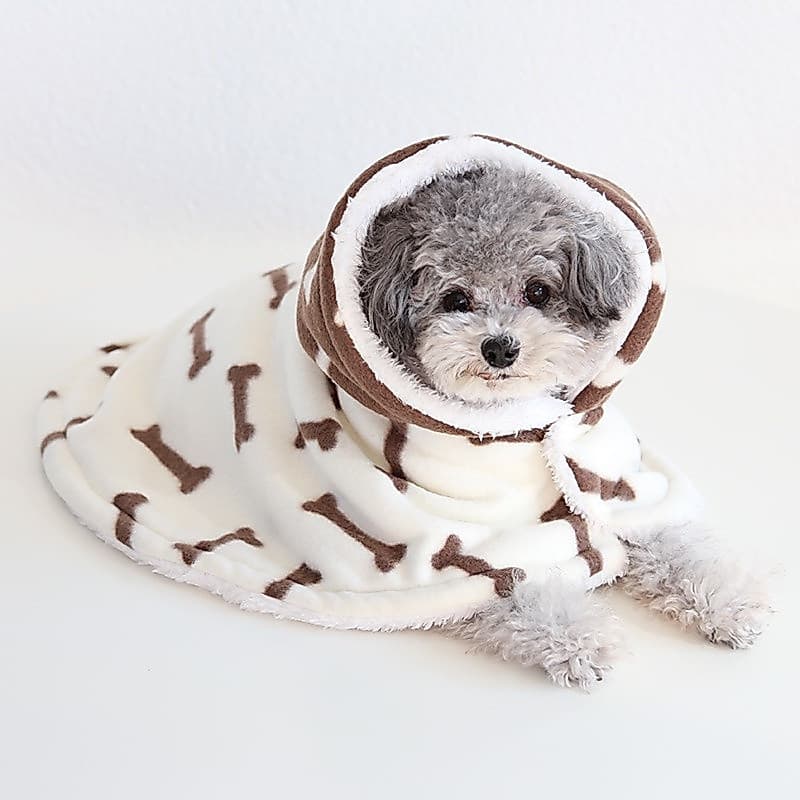 Capa para Animais de Estimação Small Bones, Roupa de Algodão Espessa para Outono e Inverno, Roupa para Teddy, Roupa para