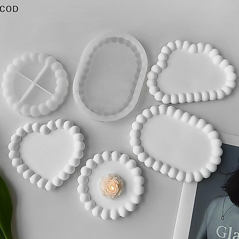 [alc] Bandeja De Armazenamento De Bolhas Molde De Silicone DIY Resina Gesso Fundição De Presente Nuvem Redonda Forma De