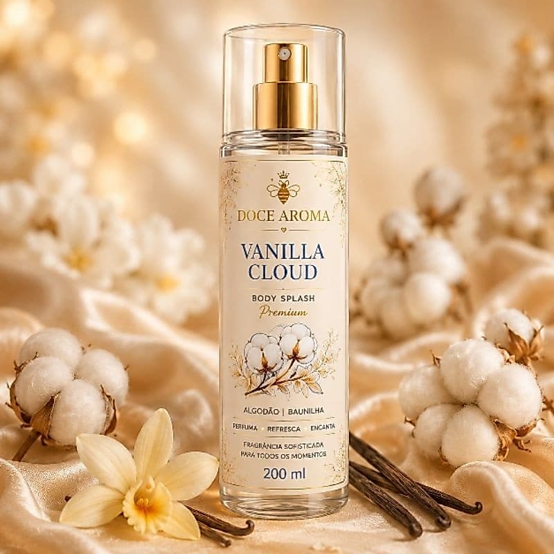 ✨ BODY SPLASH PREMIUM – VANILLA CLOUD | ALGODÃO & BAUNILHA | 200ML ✨