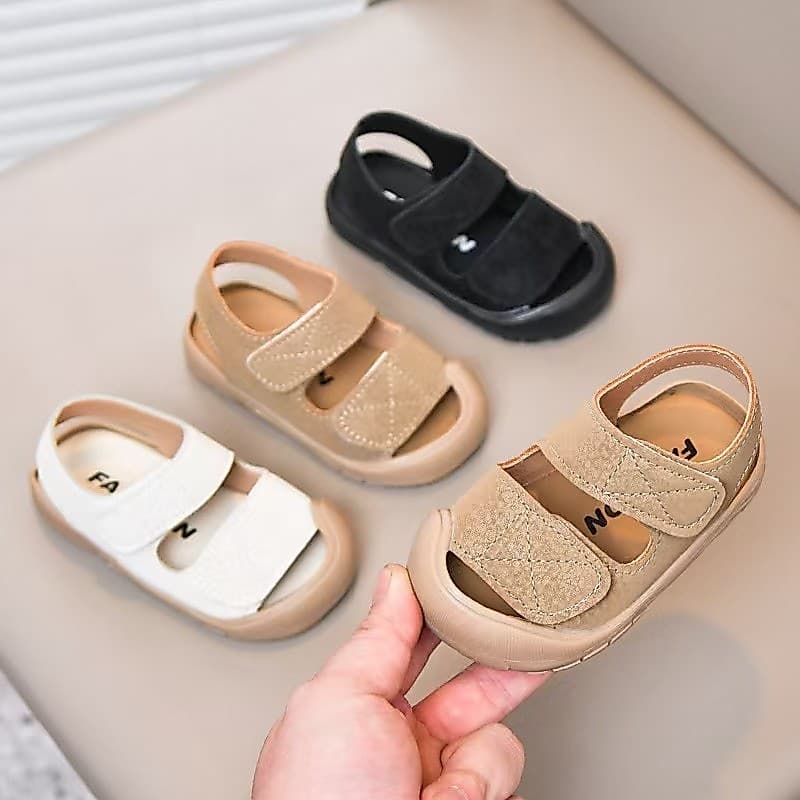Anti-colisão sapatos de bebê simples menina Baotou sandálias da criança sapatos do bebê sola macia meninos meninas sapat
