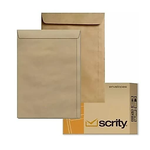Envelope Saco Kraft Pardo - SKN011 080X115mm Scrity - 250 Unidades