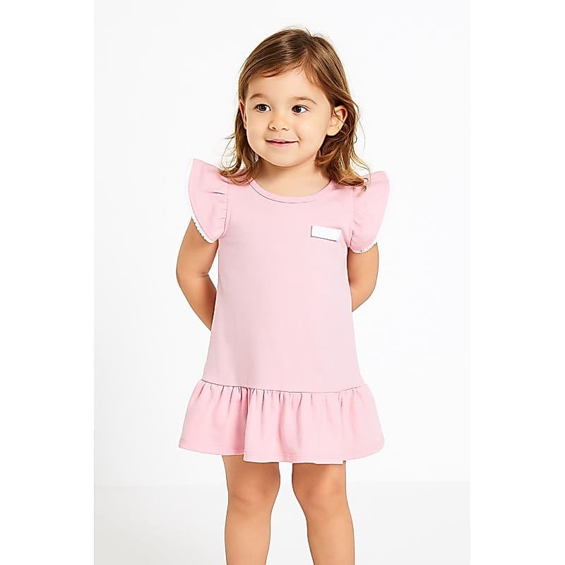vestido infantil menina roupa infantil menina malha  rosa ENVIO IMEDIATO