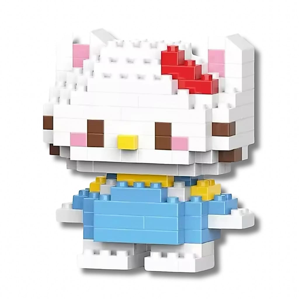 Hello Kitty de bloco de montar na cor azul com 185 peças