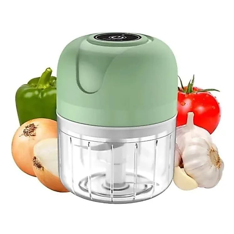 Mini Processador Triturador Elétrico 3 Lâminas – Recarregável USB (250ml)
