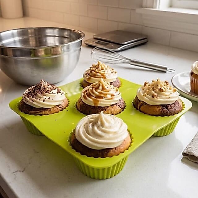 Forma Silicone Cupcake Molde Doces Receitas Fitness