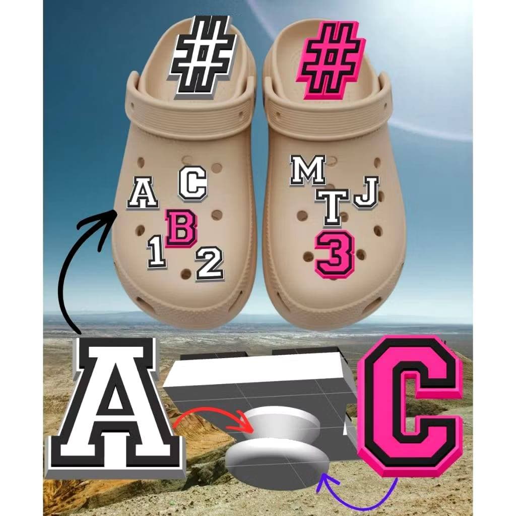 Letras A-Z + Números 0-9 para Babuche | Várias Cores (Branco, Rosa, Azul e Mais)