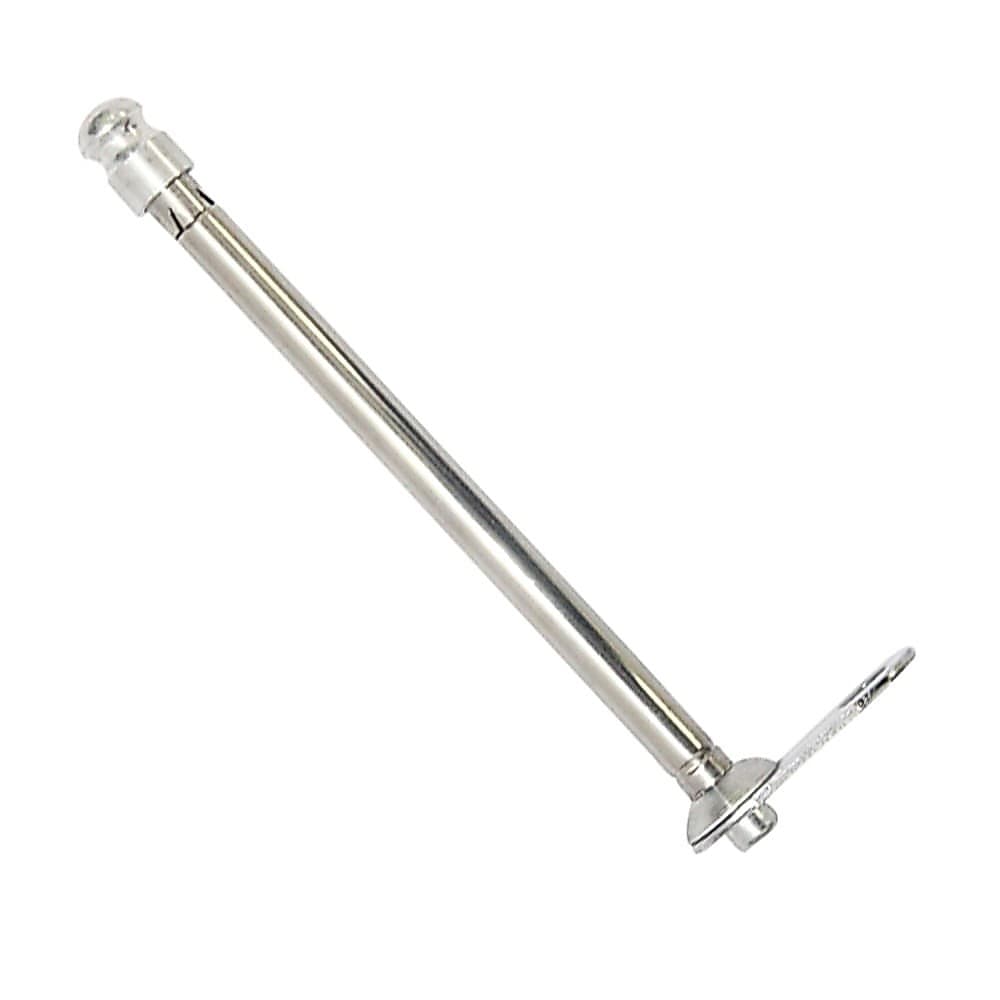 Antena Corta Pipa Moto 7 Estágios Retrovisor Cromada ou Preta Aço Inox Retrátil 0357
