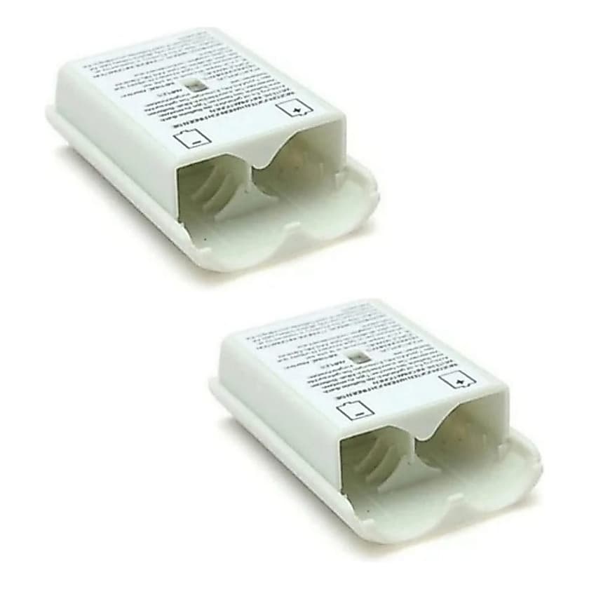 2 Suporte Tampa Pilha Branca Compativel Controle Xbox 360