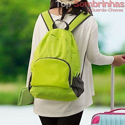 Mochila de Nylon Dobrável 25 Litros Viagem Impermeável