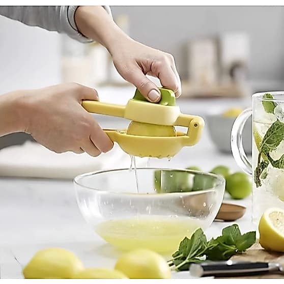 Espremedor Manual Suco Limão Laranja Giratório