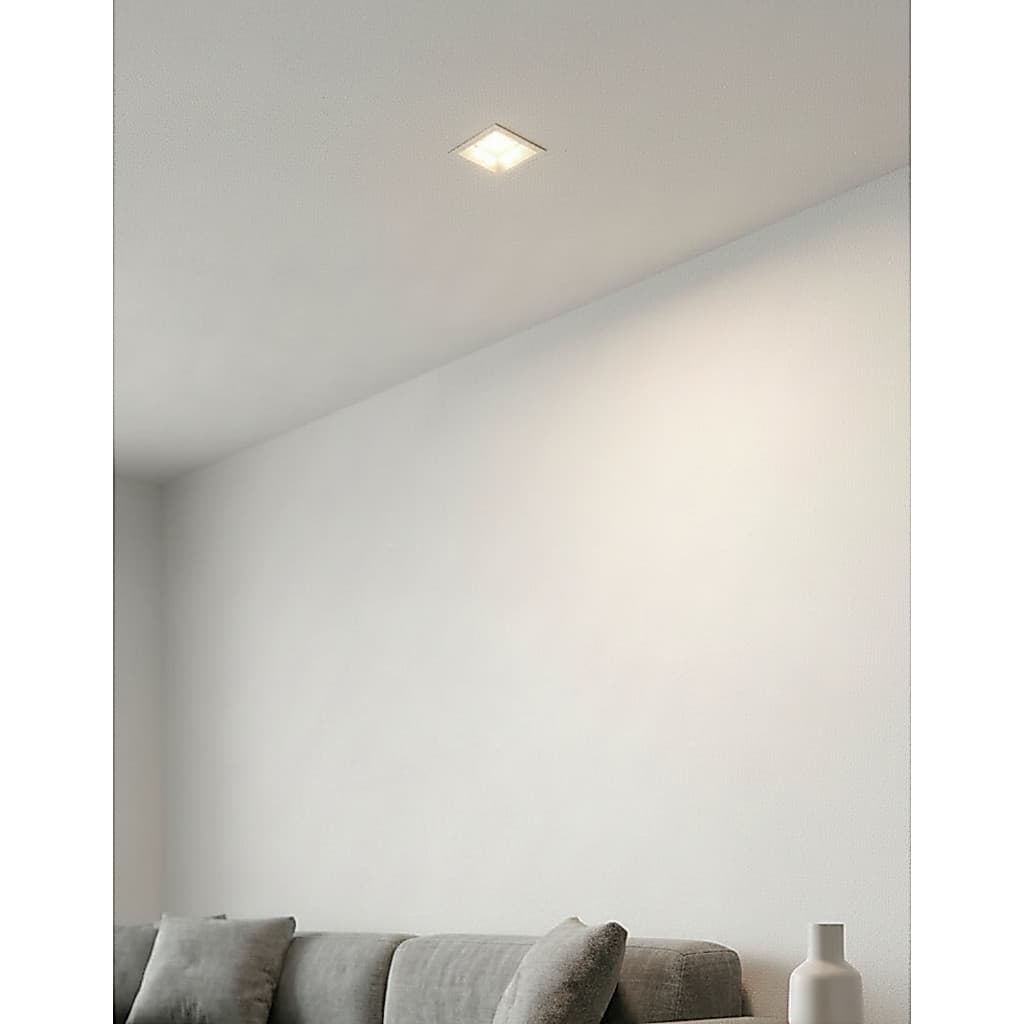 Painel Plafon Embutir Quadrado Recuado Led 12w Bco/ Pto Opus