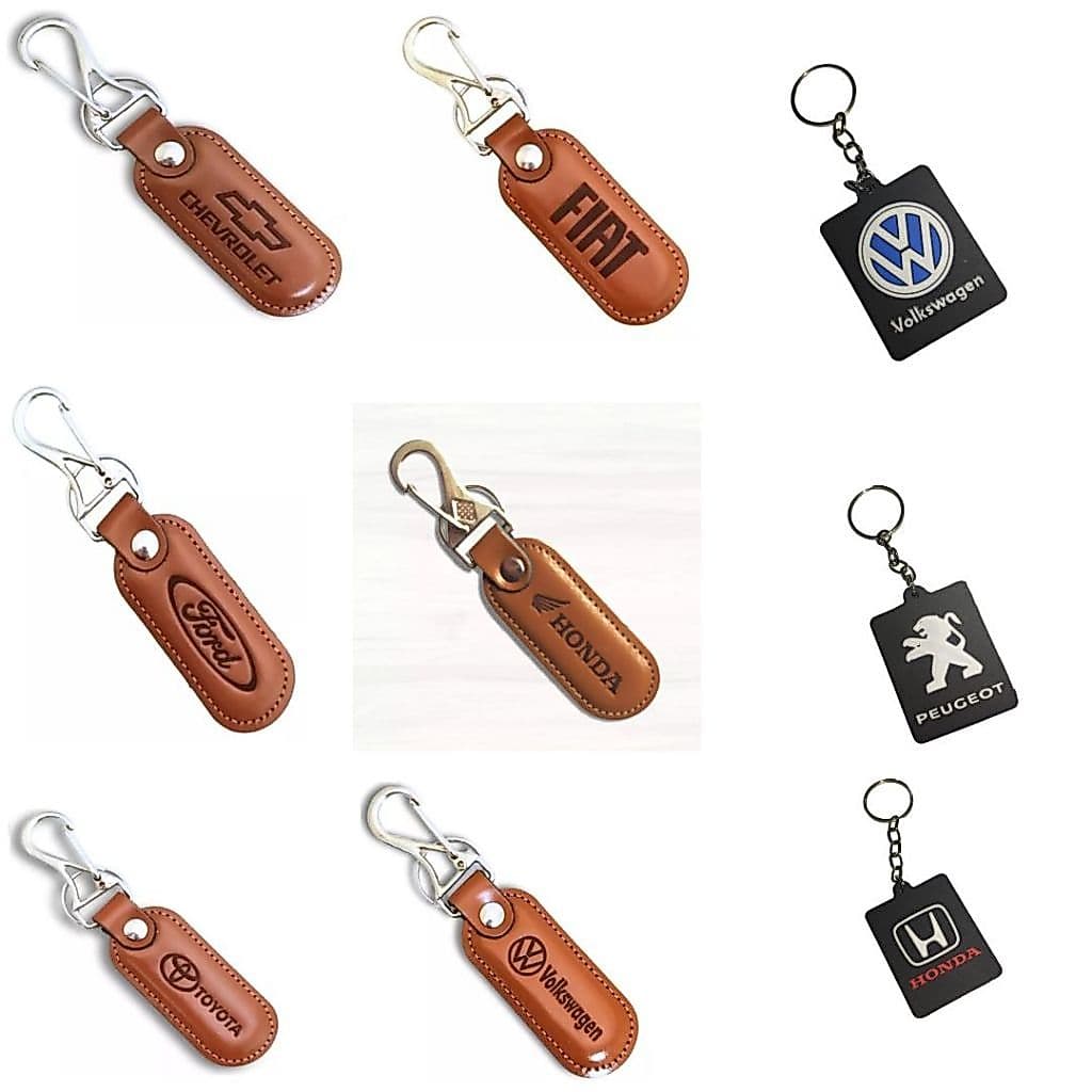 Chaveiros Emborrachados e de Couro - Diversas Marcas de Carro: Fiat, Volkswagen, Chevrolet, Ford, Honda e Mais!