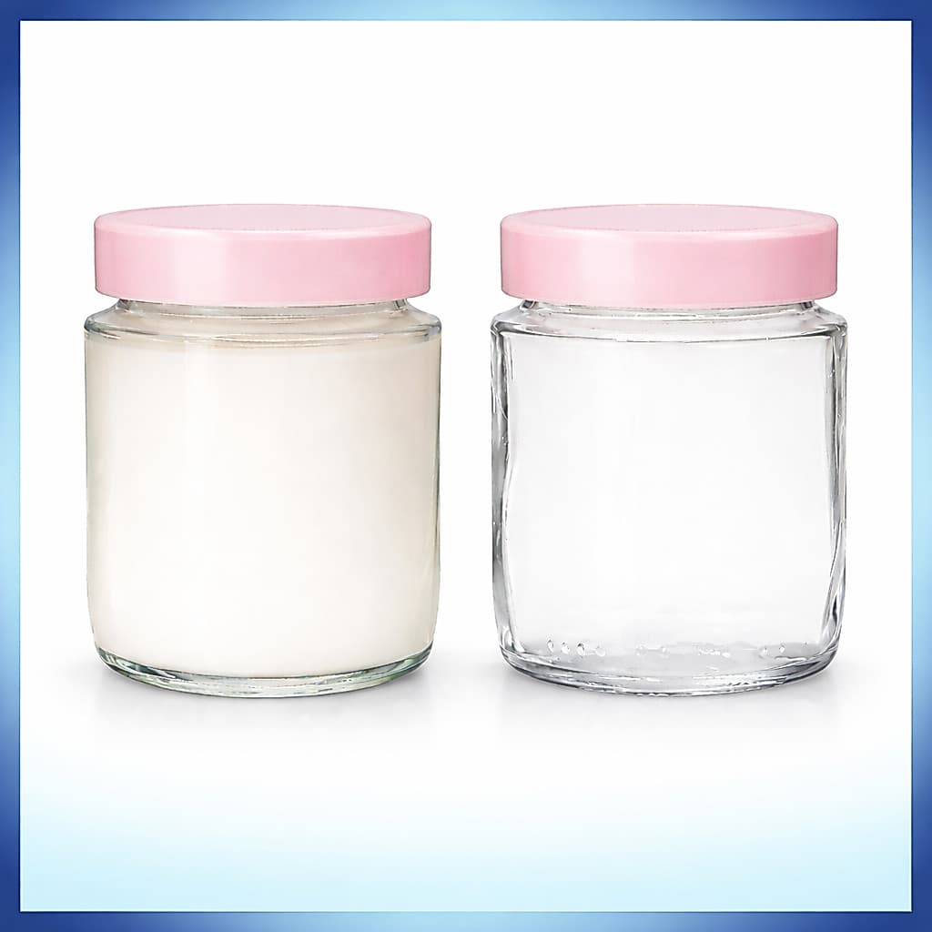 12 Potes de vidro 240ml Para Armazenamento de Leite Materno  Rosa Tampa Plastica BPA Free