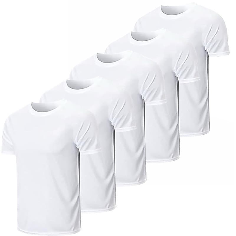 Kit 5 Camisetas premium 100% Poliester Premium Básica Uniforme sublimação - Não amassa e não pega bolinha | envio rápido