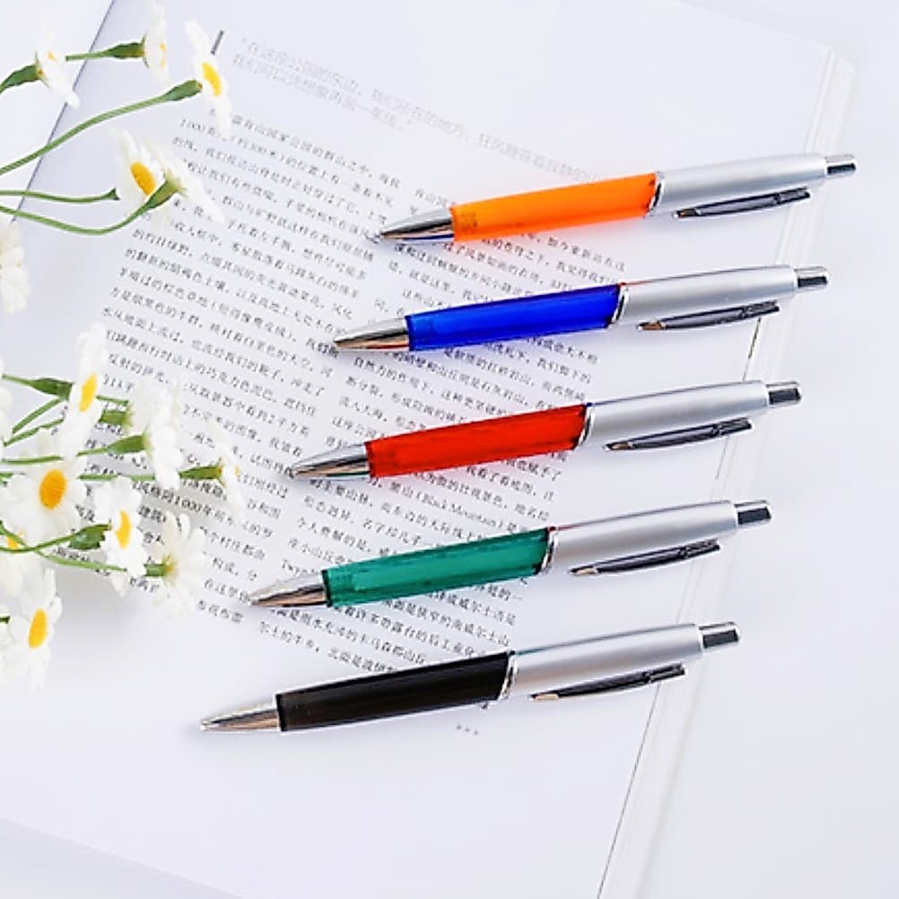 Kit 10/20/30/50 Und Caneta Esferográfica Retráteis Para Brinde Escritório Diária-320